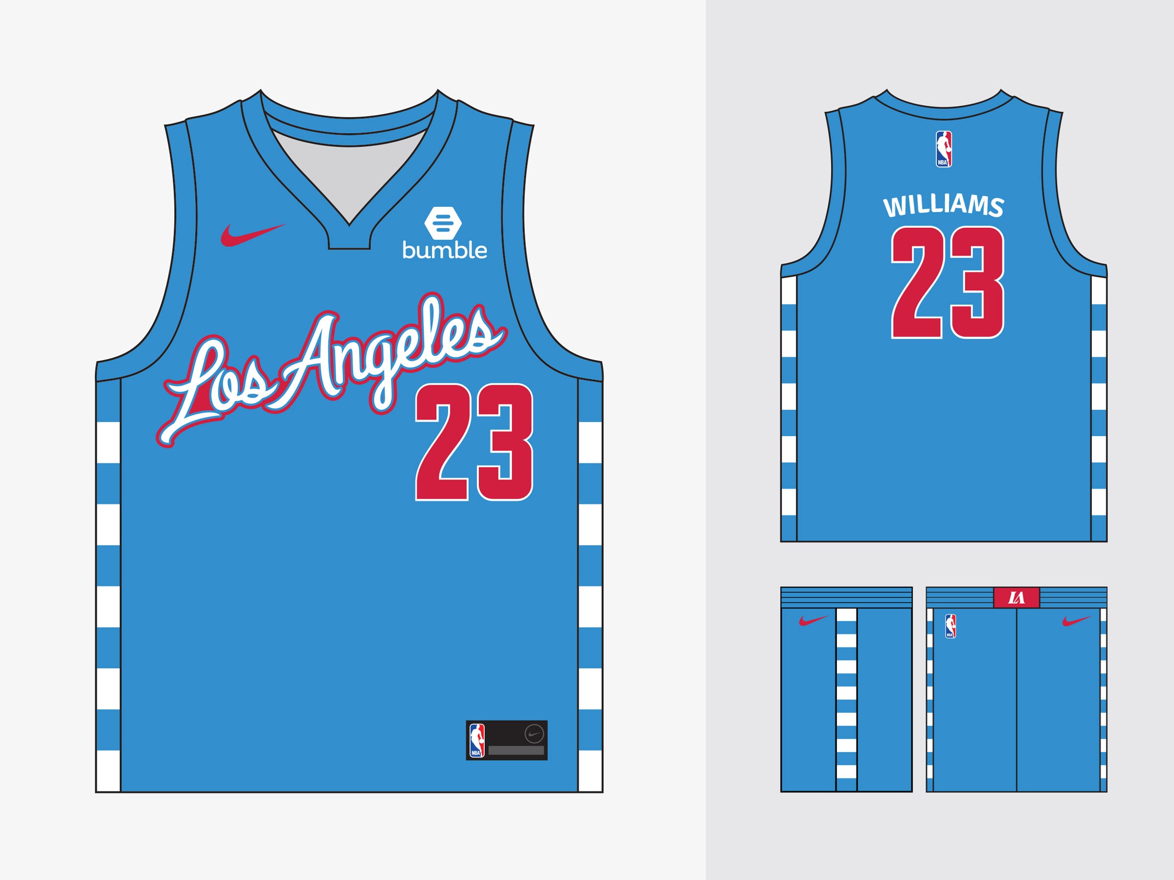 los angeles clippers jersey design