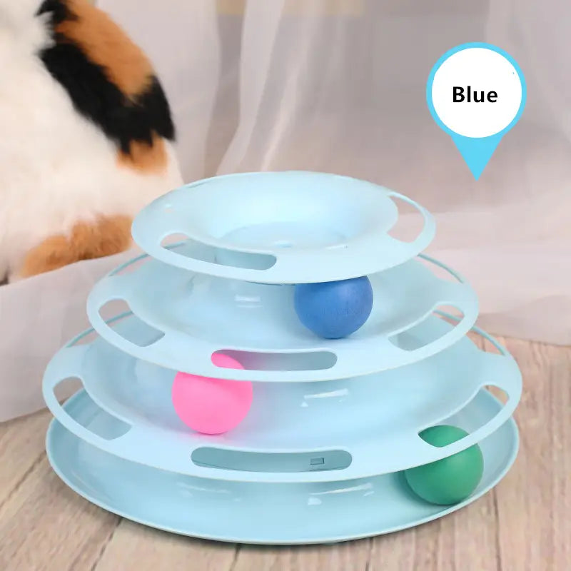 Jouet Tour multi-plateaux avec balles pour chat