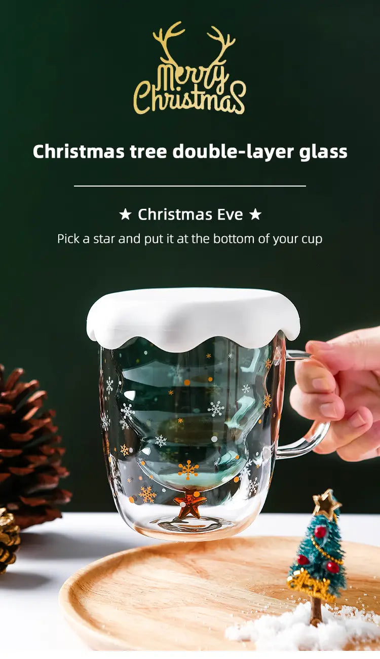 Tasse de noël verre Anti-échaudage