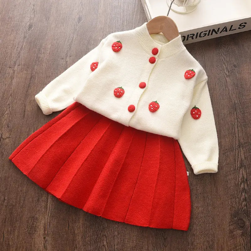 Ensemble tricoté doux pour petite Fille