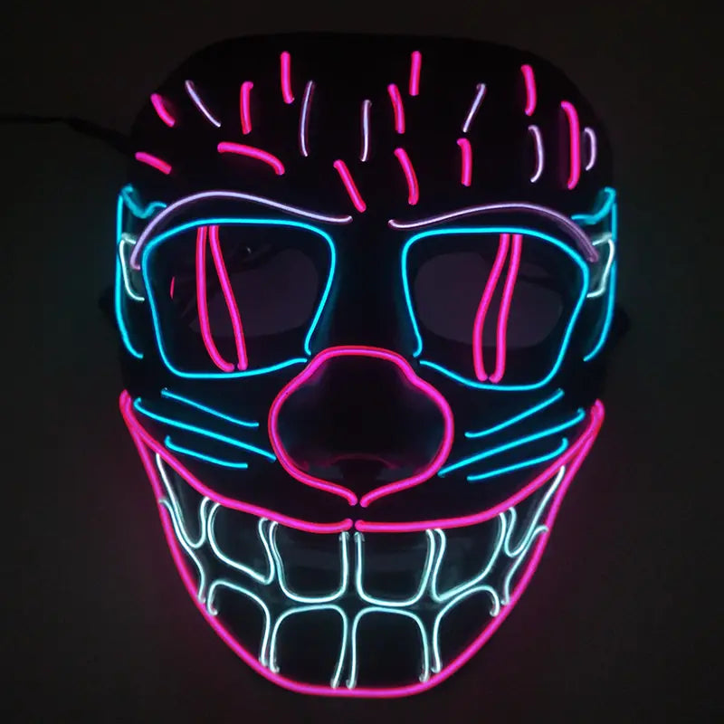 Masque Halloween LED Néon