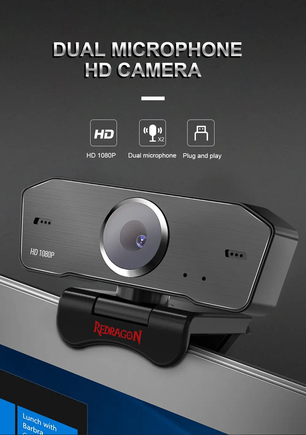 Webcam Microphone intégré Smart 1920 X 1080P 30fps