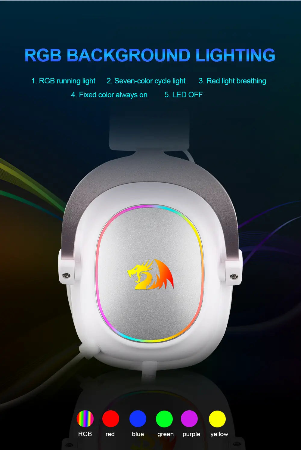 Casque Filaire Gaming RGB USB