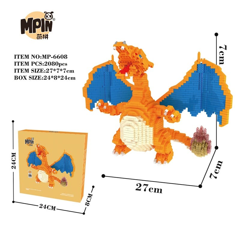 Mini blocs de construction Pokemon Charizard