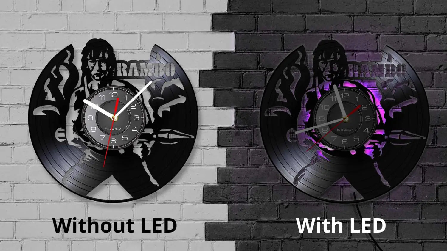 Horloge Murale Film Rambo LED