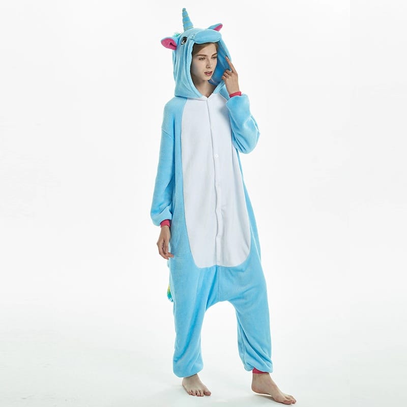 Combinaison Pyjama Licorne bleue pour femmes