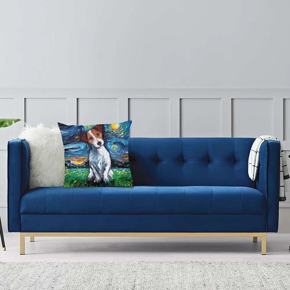 Housse de coussin Jack Russell Terrier Pop Art