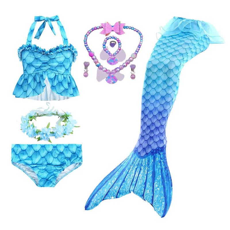 Maillot de bain de sirène et accessoires pour enfants