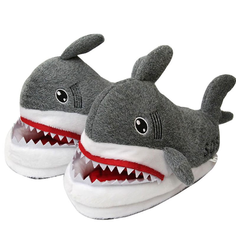 Chaussons Peluche Chauds Requins