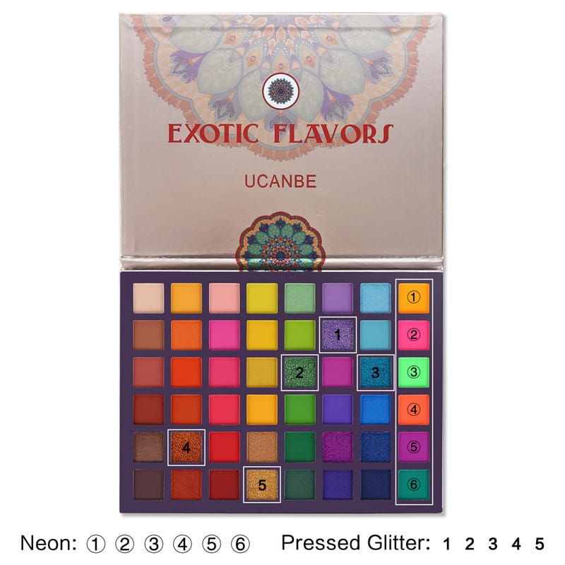 Maquillage Palette 48 couleurs saveurs exotiques