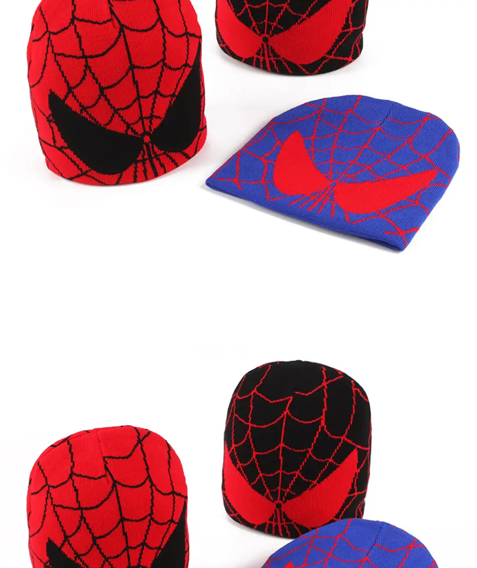 Bonnet épais en laine Spiderman pour enfants