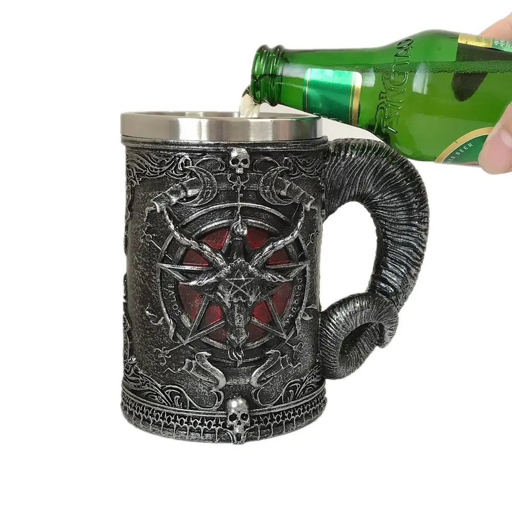 Tasse Bière Crâne Baphomet