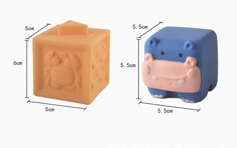 Cubes Puzzles en Silicone pour bébé