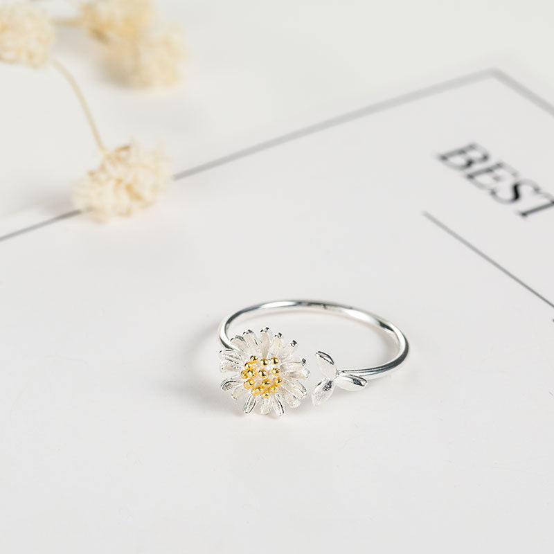 Bague Argent 925 Fleur Marguerite