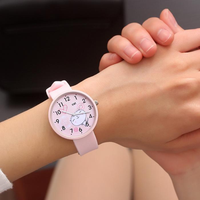 Montre Quartz Mignon Petit Chat Unisexe