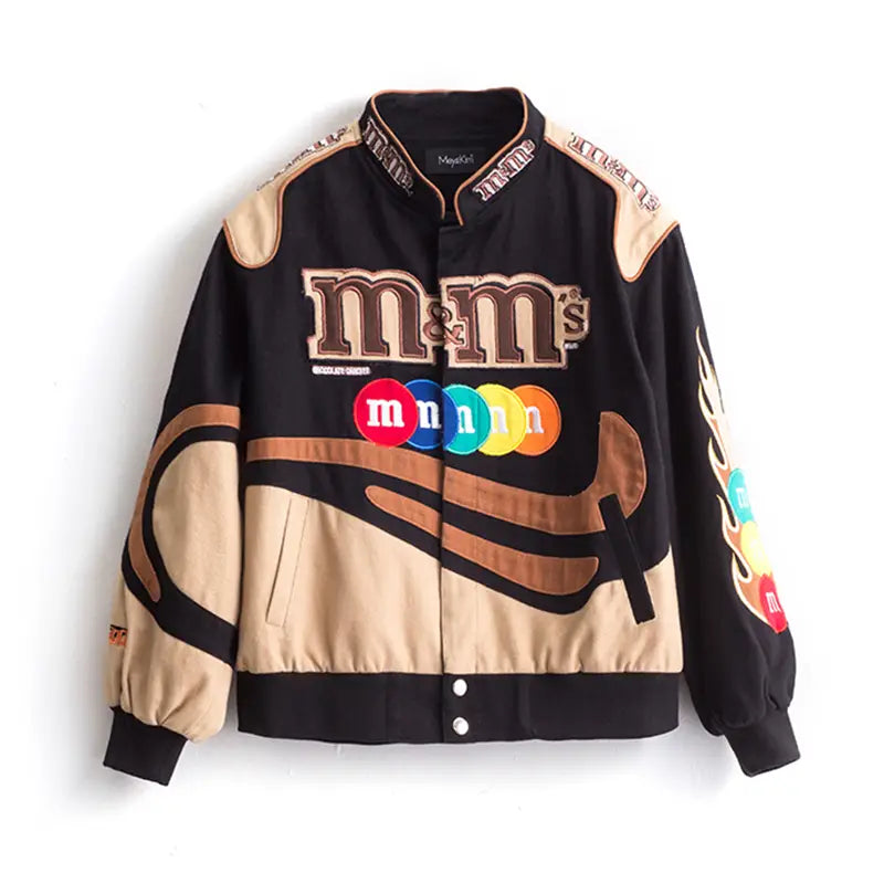 Veste automne hiver brodée M&M,S