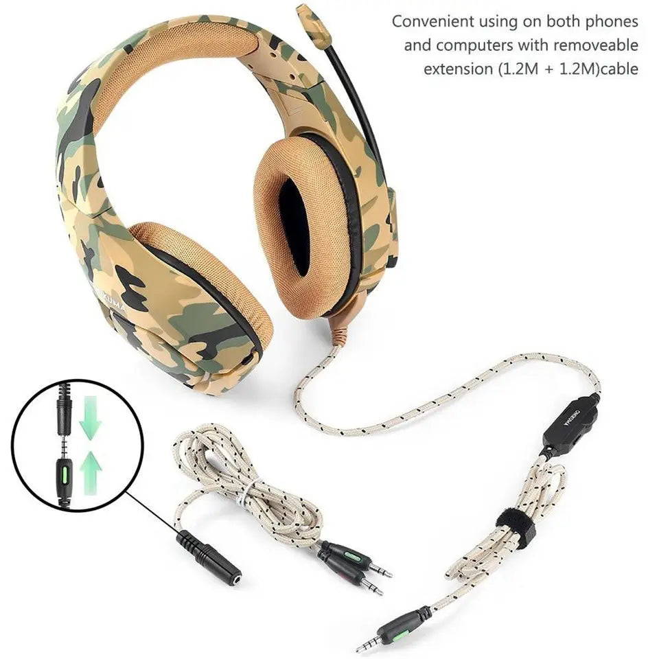 Casque Micro Gaming Camouflage PC