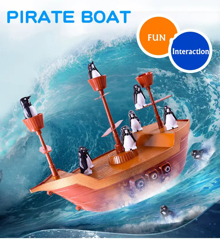 Jeu d’équilibre Bateau Pirate pingouins