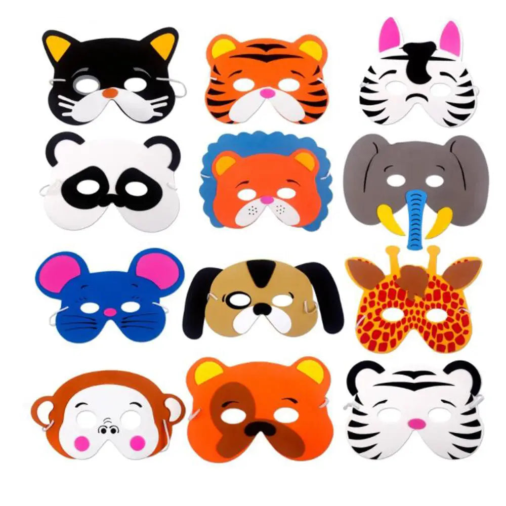 Lot 10 Masques créatifs animaux pour enfants