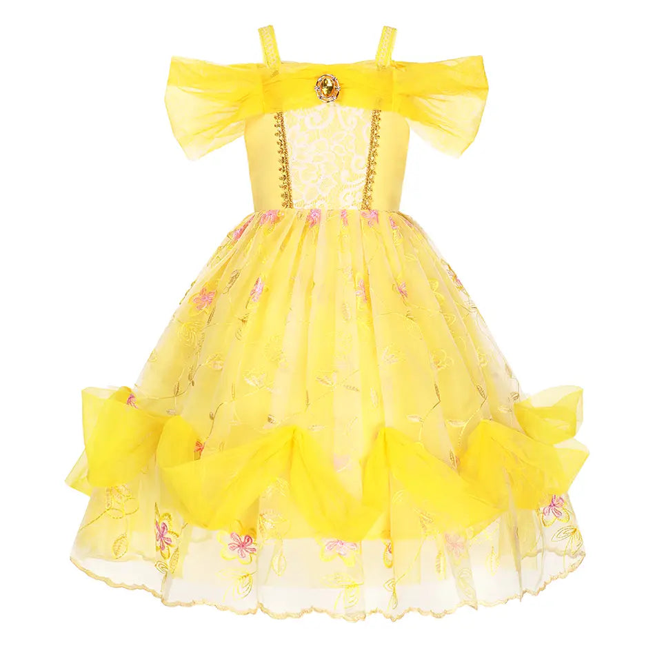 Belle robe Cosplay Tenue de bal florale pour filles