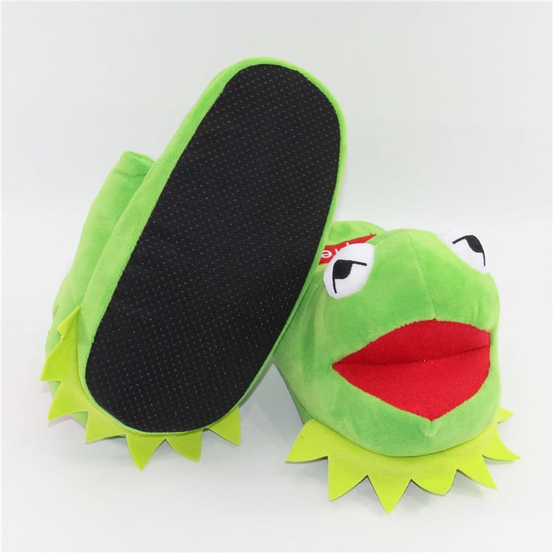 Pantoufle Peluche Kermit la grenouille