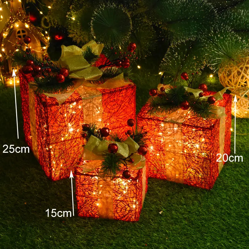 Boîte-cadeau Led décoration de noël