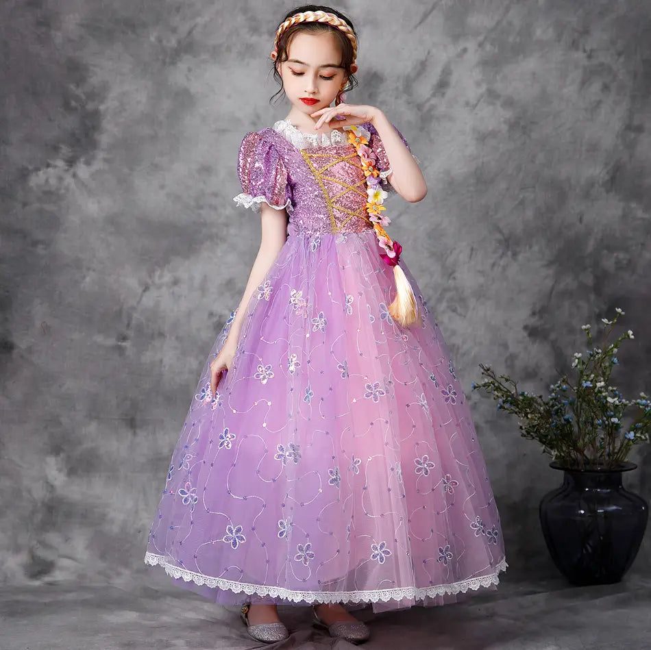 Robe Princesse Raiponce en dentelle