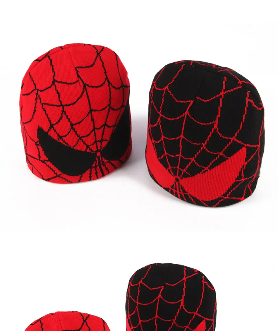 Bonnet épais en laine Spiderman pour enfants