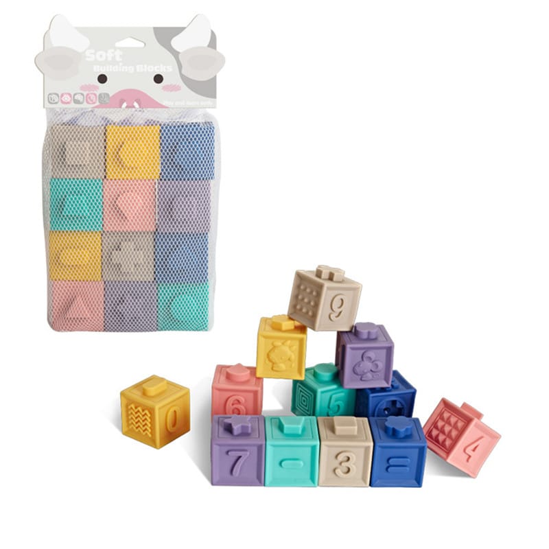 Cubes Puzzles en Silicone pour bébé