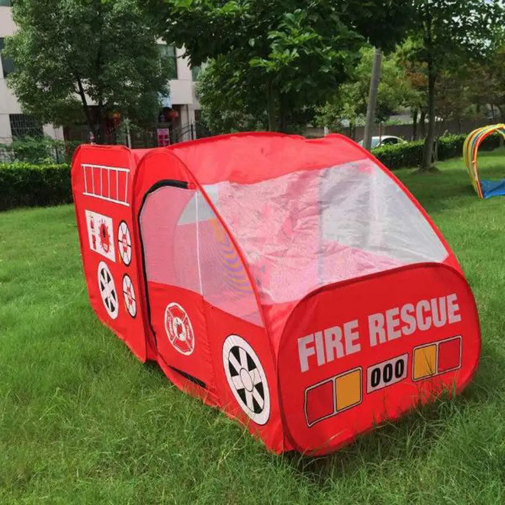 Tente de jeu en forme de camion de pompiers pour enfants