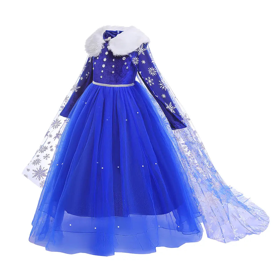 Robe Bleue de princesse Elsa