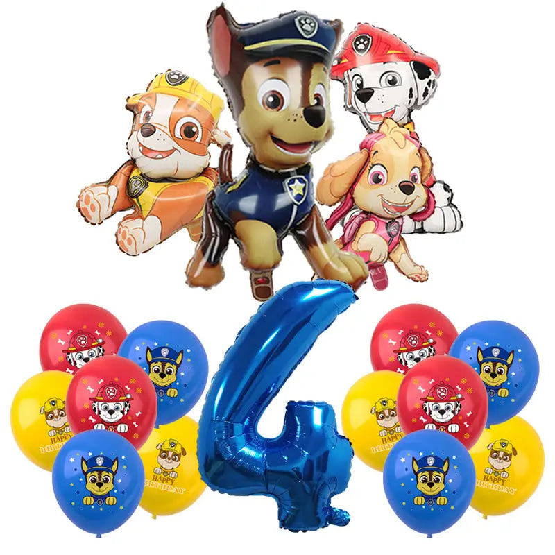 Decoration Anniversaire Pat Patrouille 4 ans, Ballon Pat Patrouill