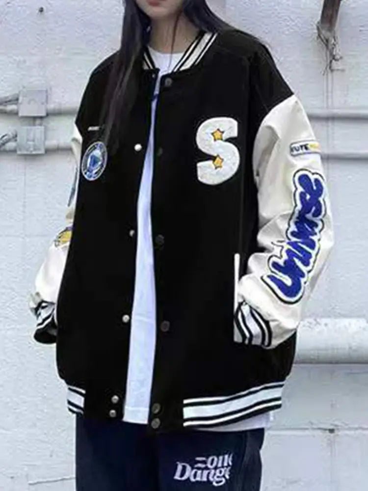 Blouson Harajuku à manches longues pour femme