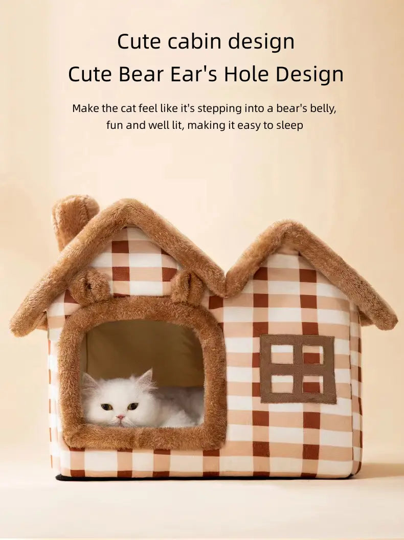 Maison Lit chaud peluche pour animaux