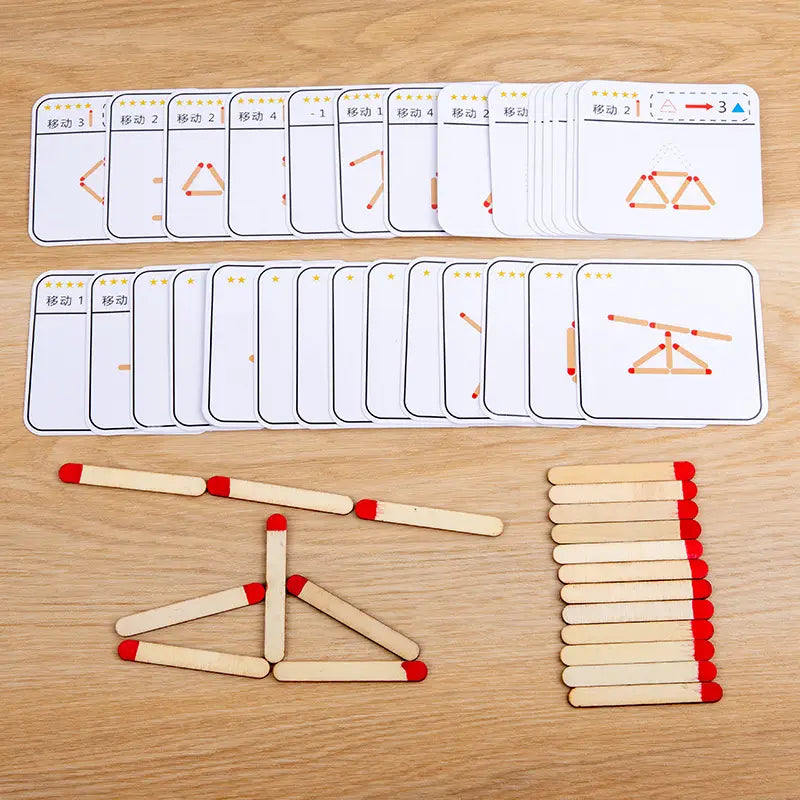 Jeu de puzzle Allumettes Montessori