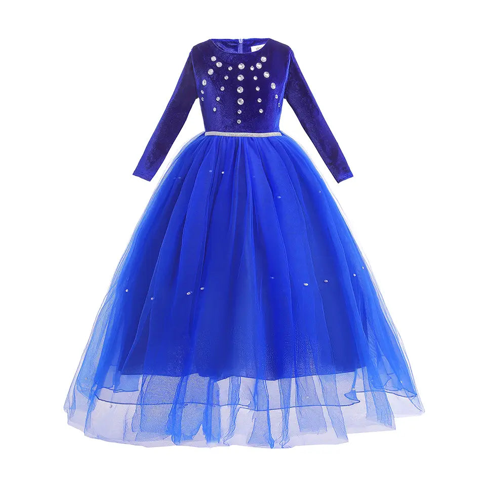 Robe Bleue de princesse Elsa