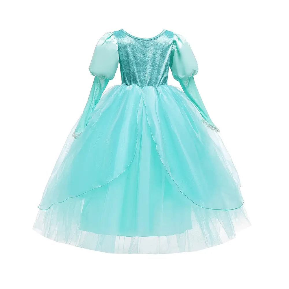 Robe de bal Enfant Princesse Ariel Bleue