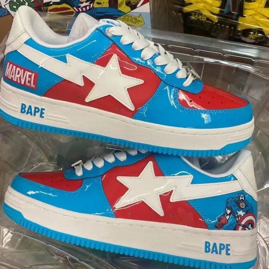 Chaussures Baskets BAPE STA X Marvel