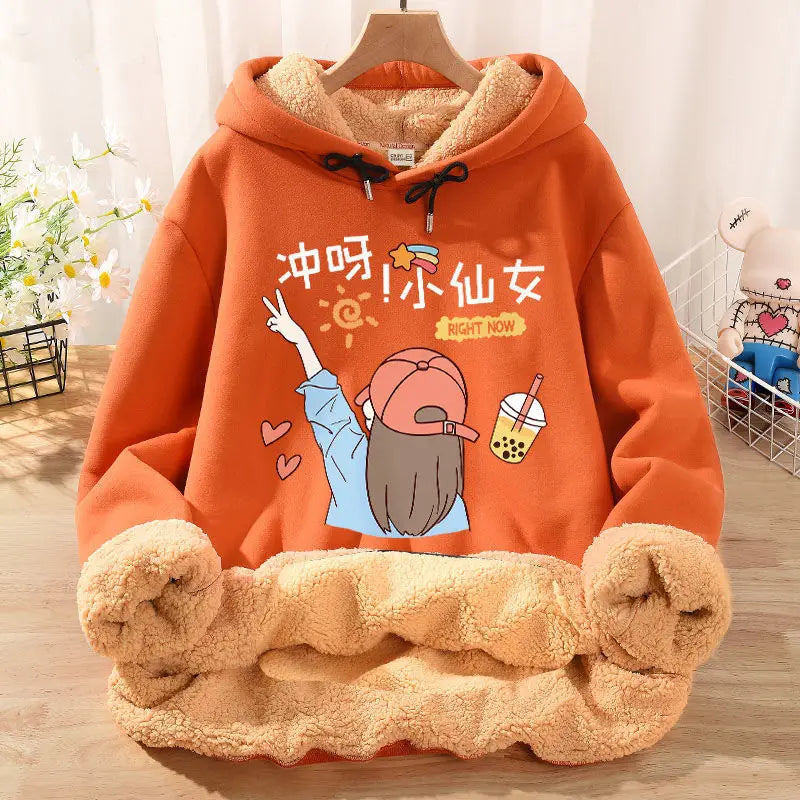 Sweat-shirt capuche pour femme Thé Lait Japonais