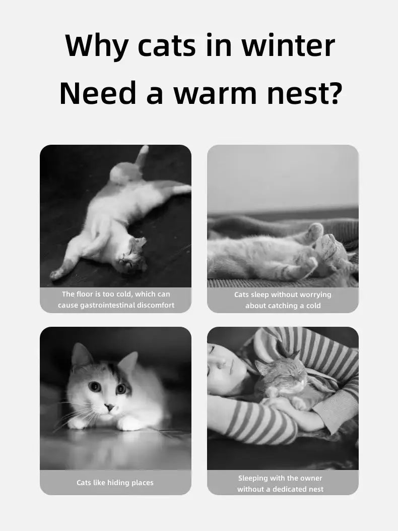 Maison Lit chaud peluche pour animaux