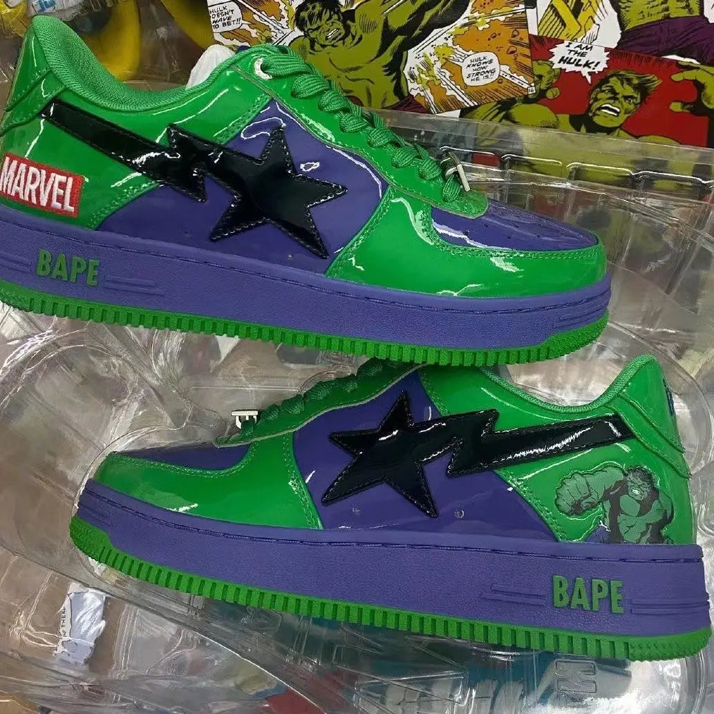 Chaussures Baskets BAPE STA X Marvel