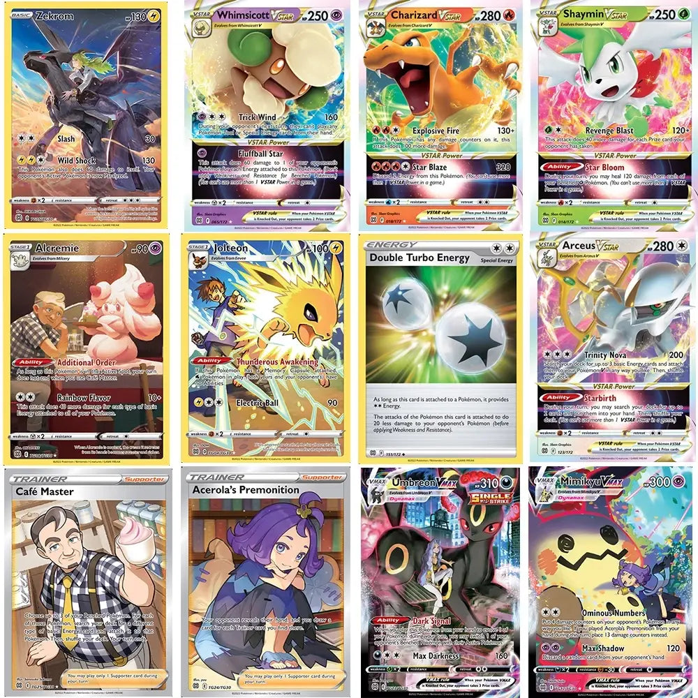 50 Cartes Pokémon Avec Boîte en Métal