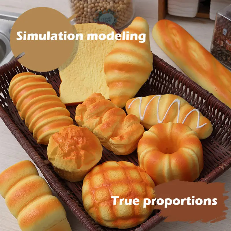 Jouets anti-Stress Simulation de pain Viennoiserie