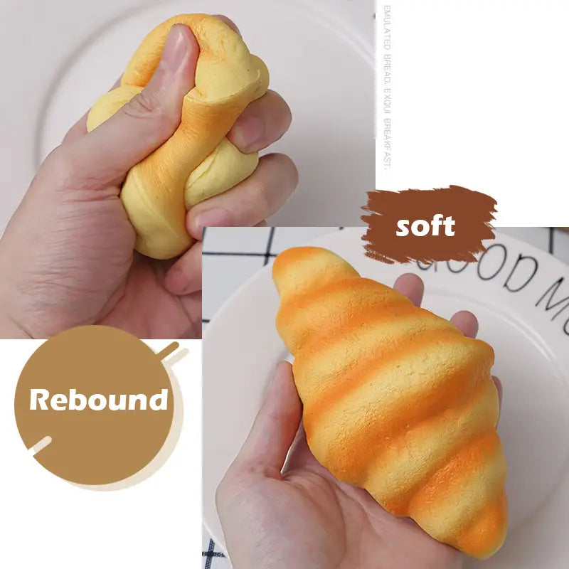 Jouets anti-Stress Simulation de pain Viennoiserie