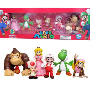 Ensemble 6 Figurines Mario Bros - Enjouet