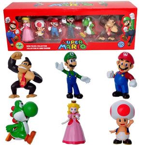 Ensemble 6 Figurines Mario Bros - Enjouet