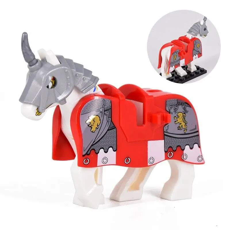 Figurine Compatible Lego Cheval de combat - Enjouet