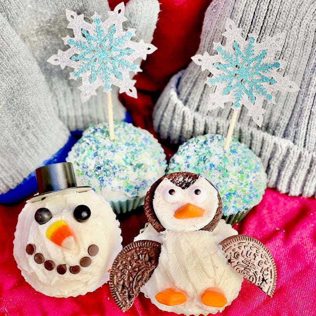 Kids' Cake Boxes DIY cupcake making kit, winter theme cupcakes