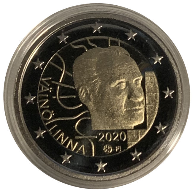 2€ 2020 Suomi Väinö Linna Proof – 