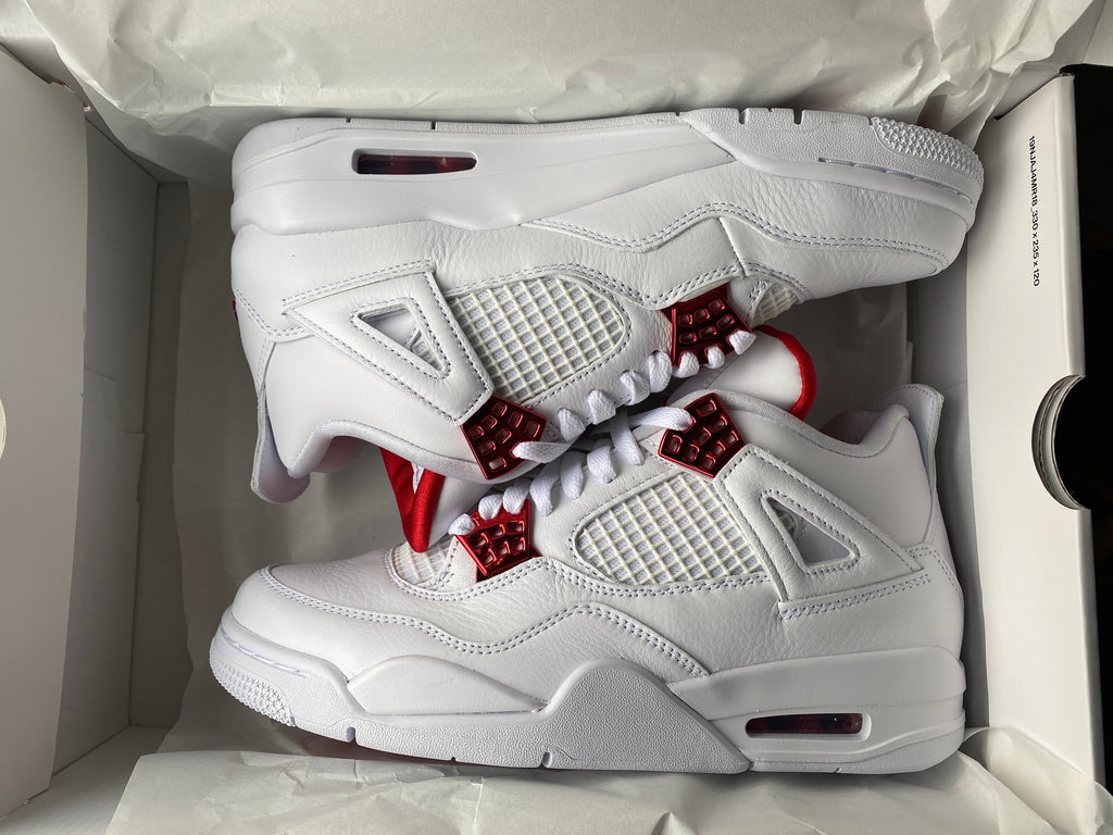 jordan 4 rojo con blanco